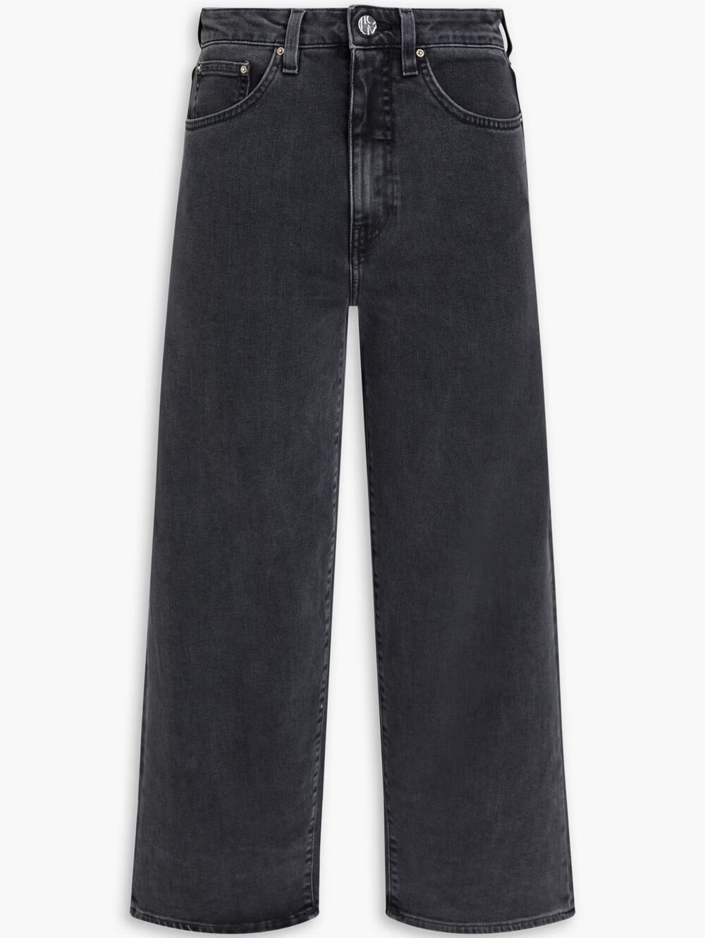TOTEME Cropped High-rise Wide-leg Jeans